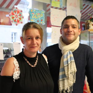 Angélique et Cyril, gérants de l'épicerie de Saulnot