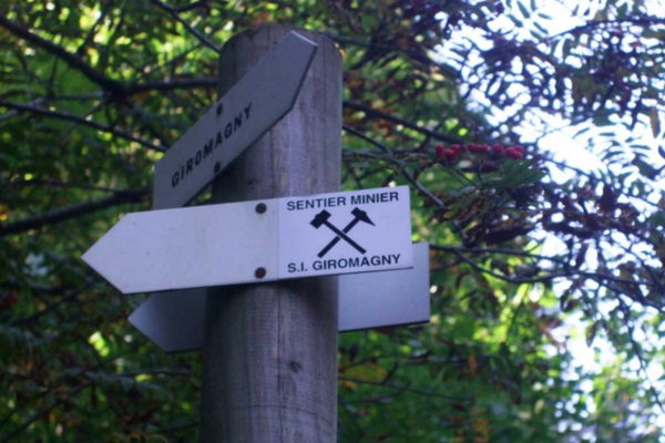 panneau indicateur sentier des mineurs Giromagny