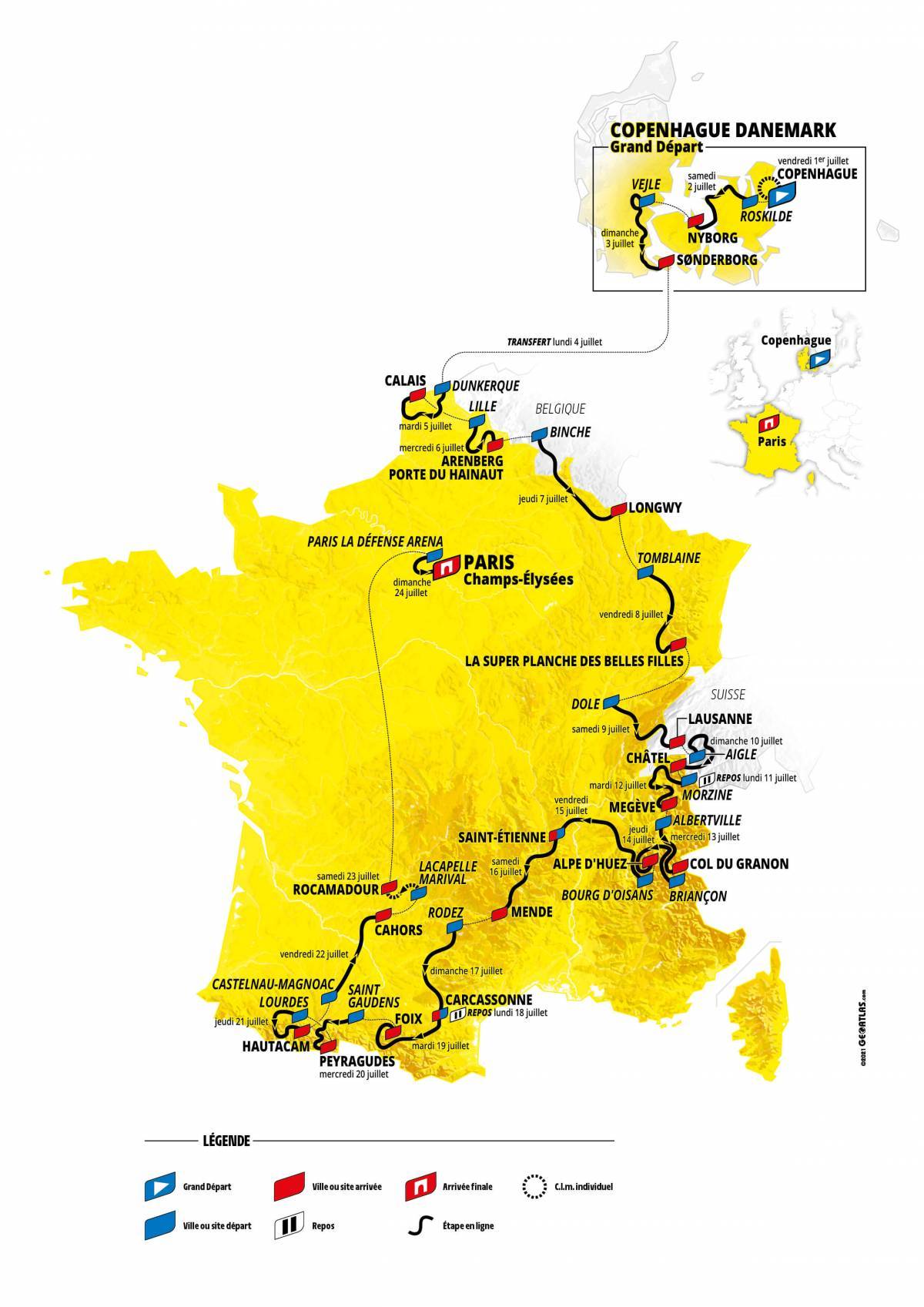 Tour de France 2022 parcours complet des étapes 7 et 8